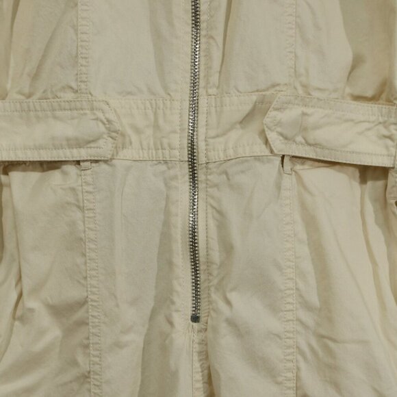 Zara Utility Jumpsuit Beige Short Sleeve Zip Front Size xs - Picture 5 of 10